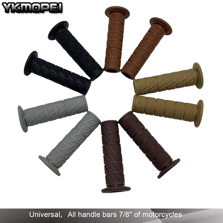   Universal 7/8'' 22mm Motorcycle Handle Bar Grips for Yamaha, Kawasaki, Suzuki, Honda, Cafe Racer, Dirt Bike