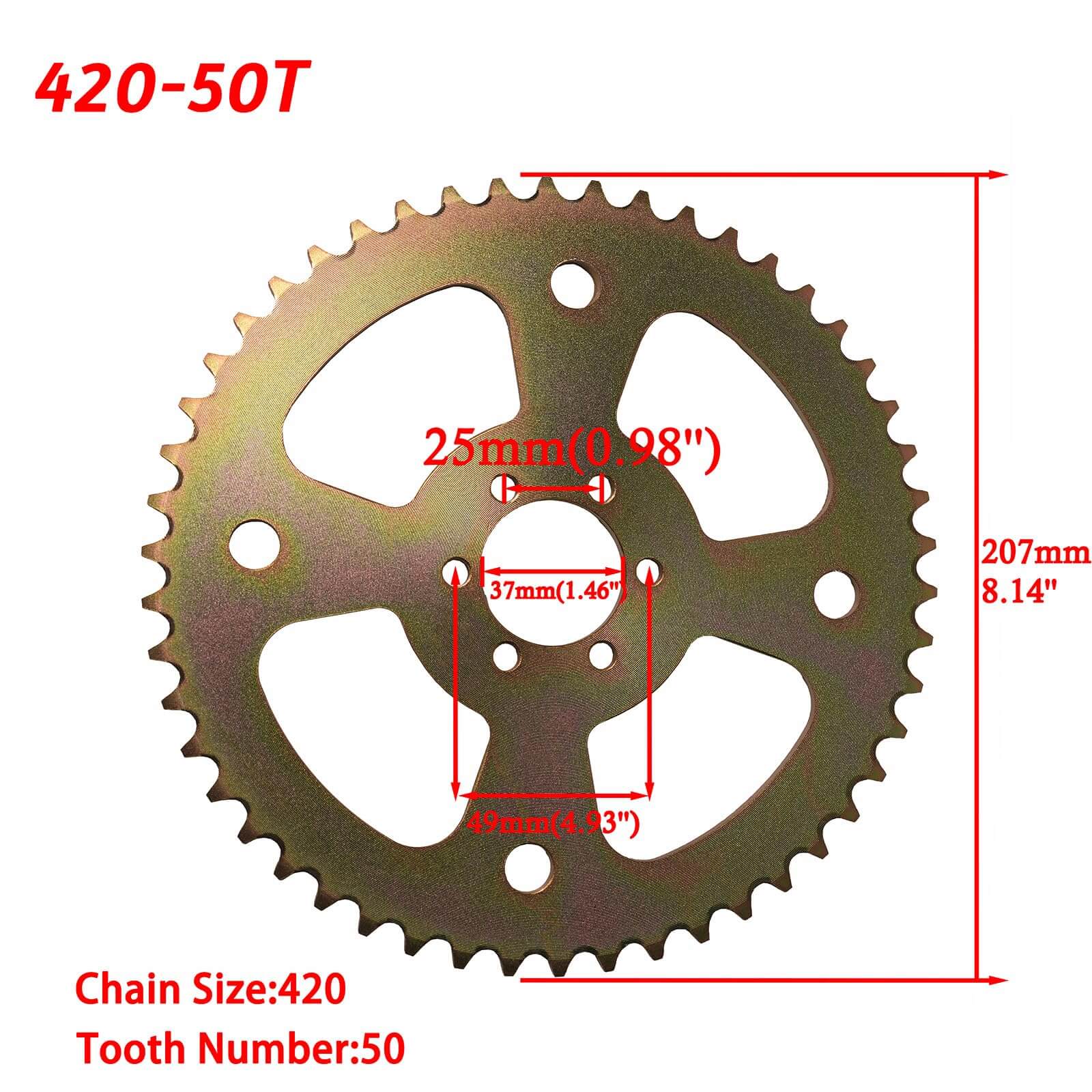 heavy duty steel mini bike rear gear