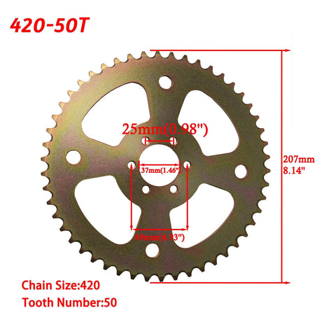 heavy duty steel mini bike rear gear