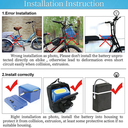 heavy duty waterproof battery for 250W to 3000W motors