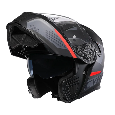   Motorcycle Helmet Dual Visor Modular Flip-Up Full Face Helmet
