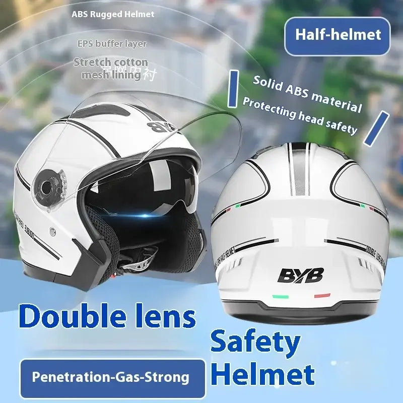   Motorcycle Open Face Helmet for Men and Women