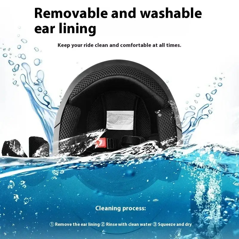   Motorcycle Open Face Helmet for Men and Women