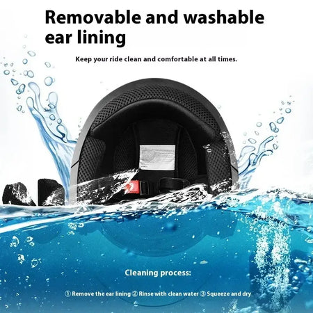   Motorcycle Open Face Helmet for Men and Women