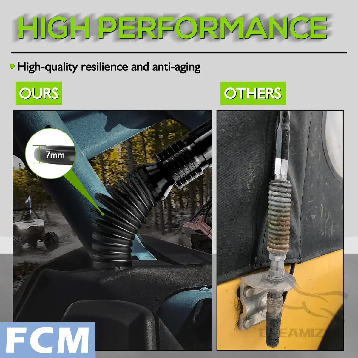 high carbon steel whip light holder