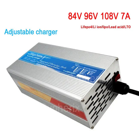 High-Power Smart Charger 84V 96V 108V Series 10A-12A Fast Charger for 18650 Li-ion & LiFePO4 Batteries