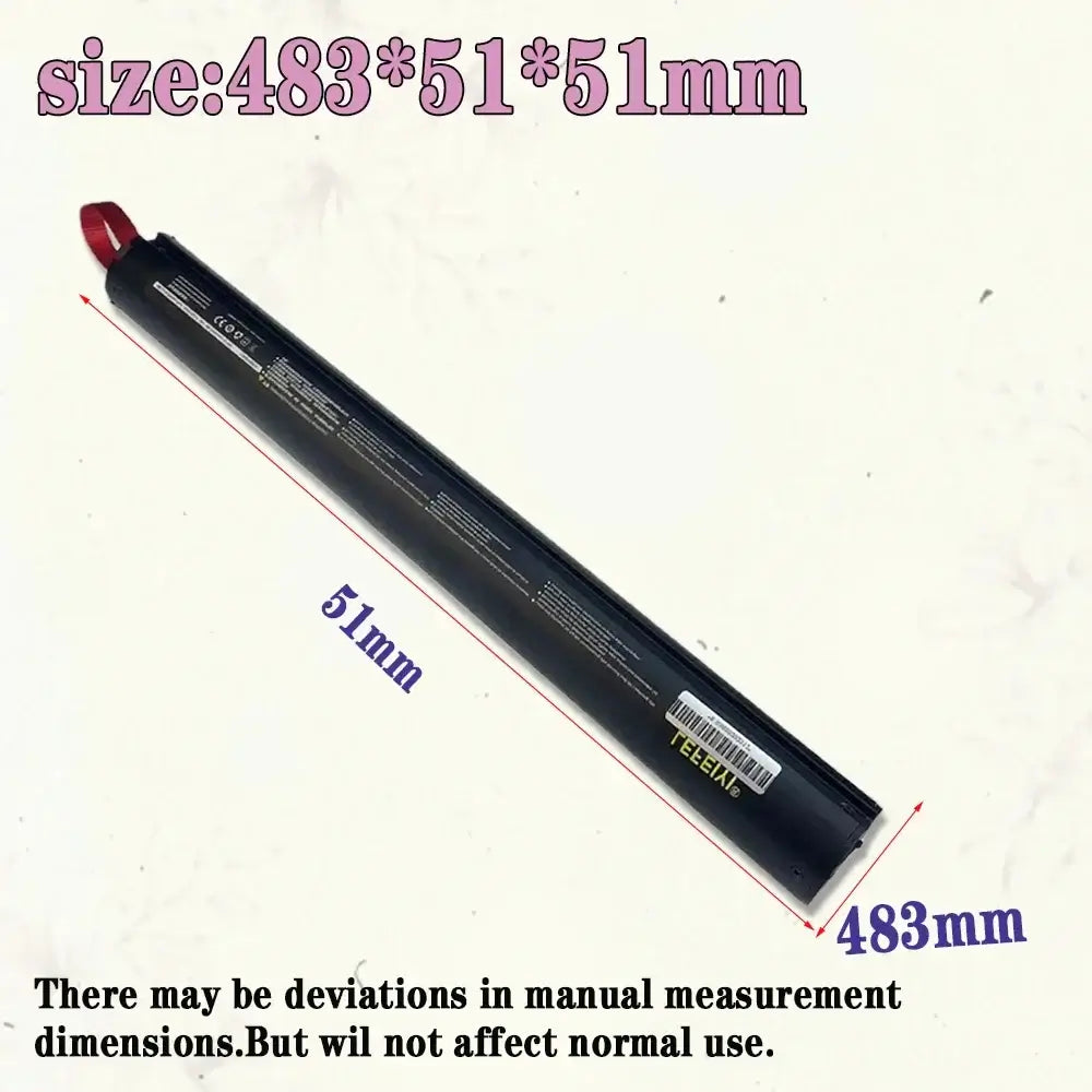 HX-X7 36V 5.2Ah Electric Scooter Replacement Battery 5200mAh Li-ion with Built-in BMS size dimensions 483*51*51mm