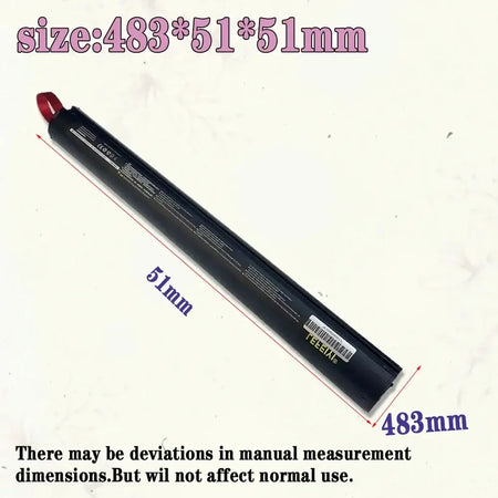 HX-X7 36V 5.2Ah Electric Scooter Replacement Battery 5200mAh Li-ion with Built-in BMS size dimensions 483*51*51mm