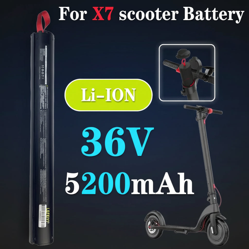 HX-X7 36V 5.2Ah Electric Scooter Replacement Battery 5200mAh Li-ion with Built-in BMS