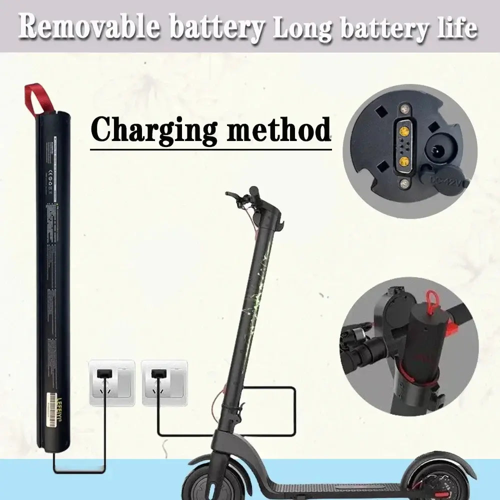 HX-X7 36V 5.2Ah Electric Scooter Replacement Battery 5200mAh Li-ion with Built-in BMS charging method