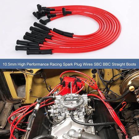   JDMSPEED New HEI Spark Plug Wires Set for SBC BBC 350 383 400 454 V8