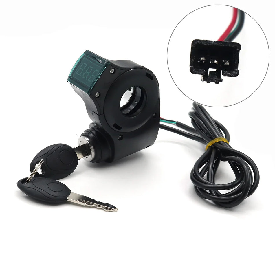   Electric Bike Thumb Throttle with Voltmeter