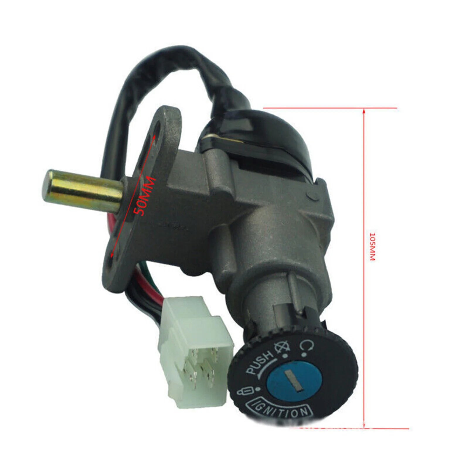   Universal Motorcycle Fuel Gas Cap Ignition Switch Lock Key Set