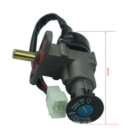   Universal Motorcycle Fuel Gas Cap Ignition Switch Lock Key Set