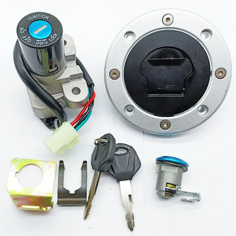   Ignition Switch Fuel Gas Cap Seat Lock Key for Suzuki GS500 2001-2012