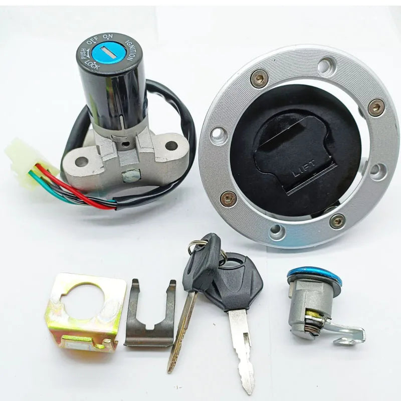   Ignition Switch Fuel Gas Cap Seat Lock Key for Suzuki GS500 2001-2012