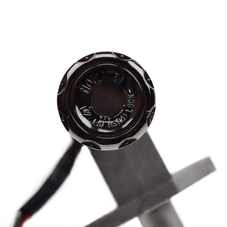 Ignition switch key set for gy6 gas bikes showing the top view of the ignition component.