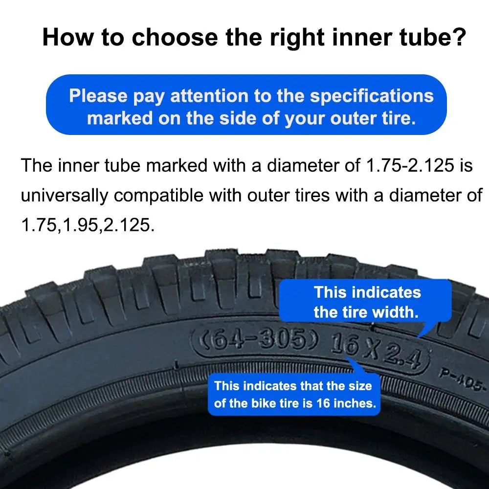   Sport Rubber Bike Inner Tube 12-20inch
