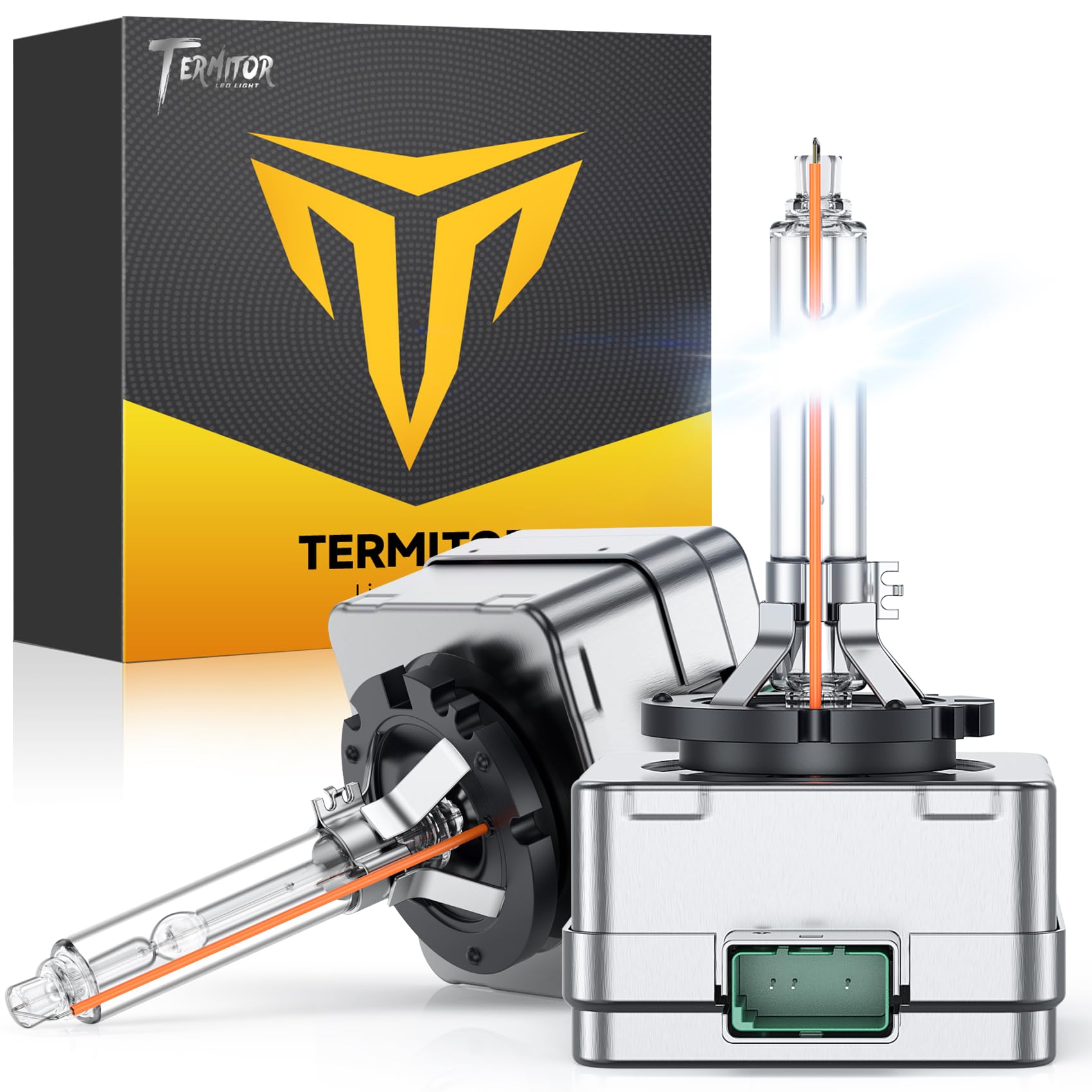   D1S Xenon HID Headlight Bulbs - 400% Enhanced Brightness, 6000K Cool White, Pack of 2