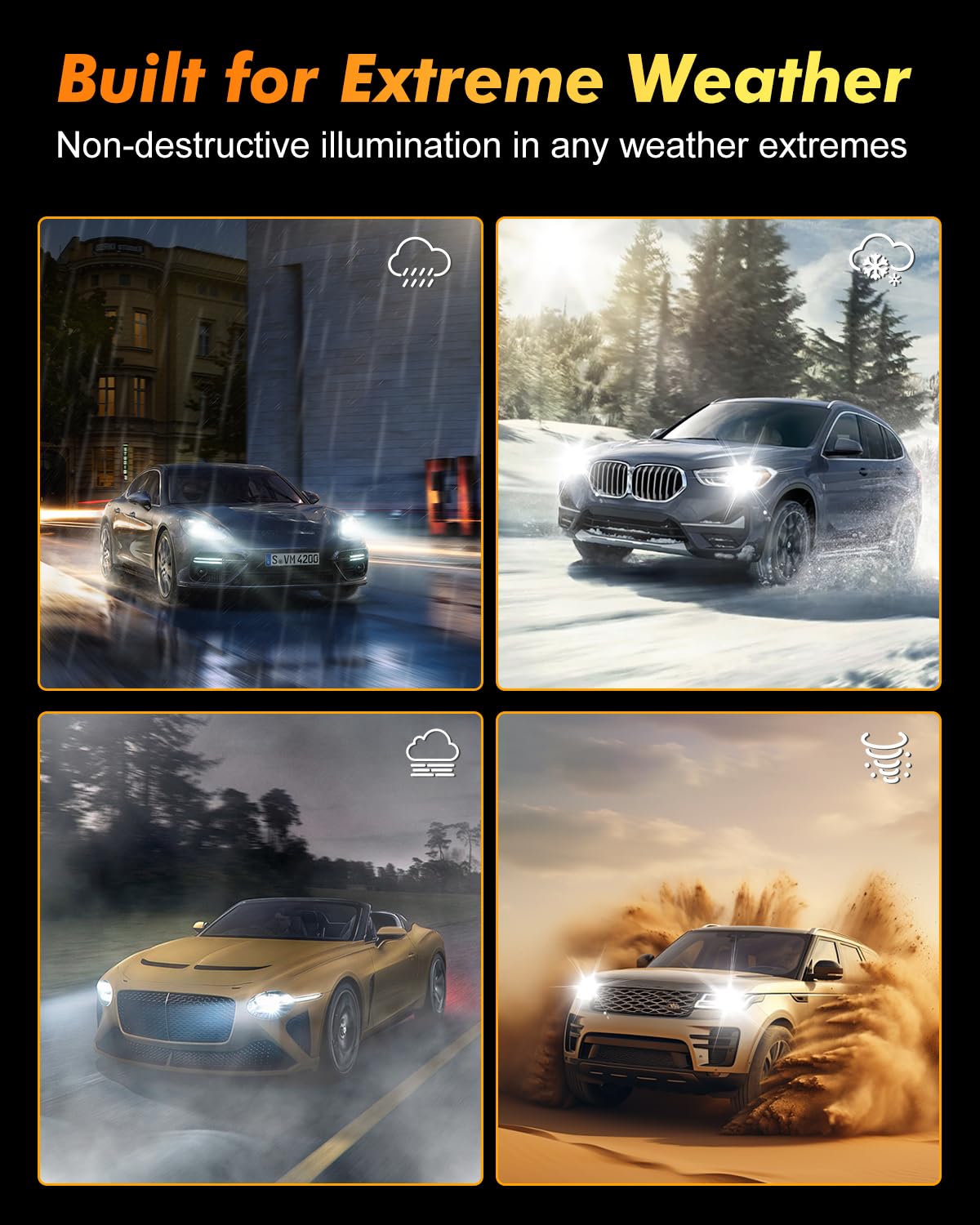   D1S Xenon HID Headlight Bulbs - 400% Enhanced Brightness, 6000K Cool White, Pack of 2