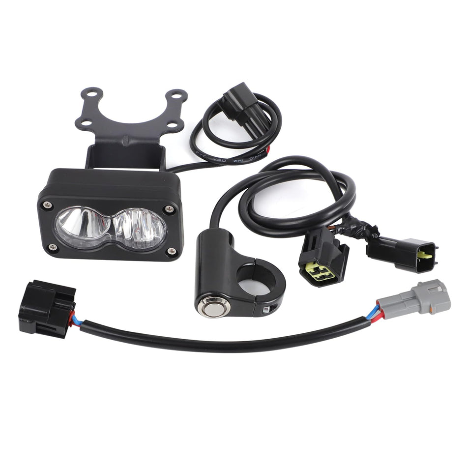   Dirtbike Headlight Kit for Sur-Ron Segway X260 & Talaria Sting R MX4 - LED Yellow Light Bar with Blue Switch
