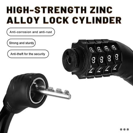   4-Digit Digital Anti-Theft Bicycle Cable Lock