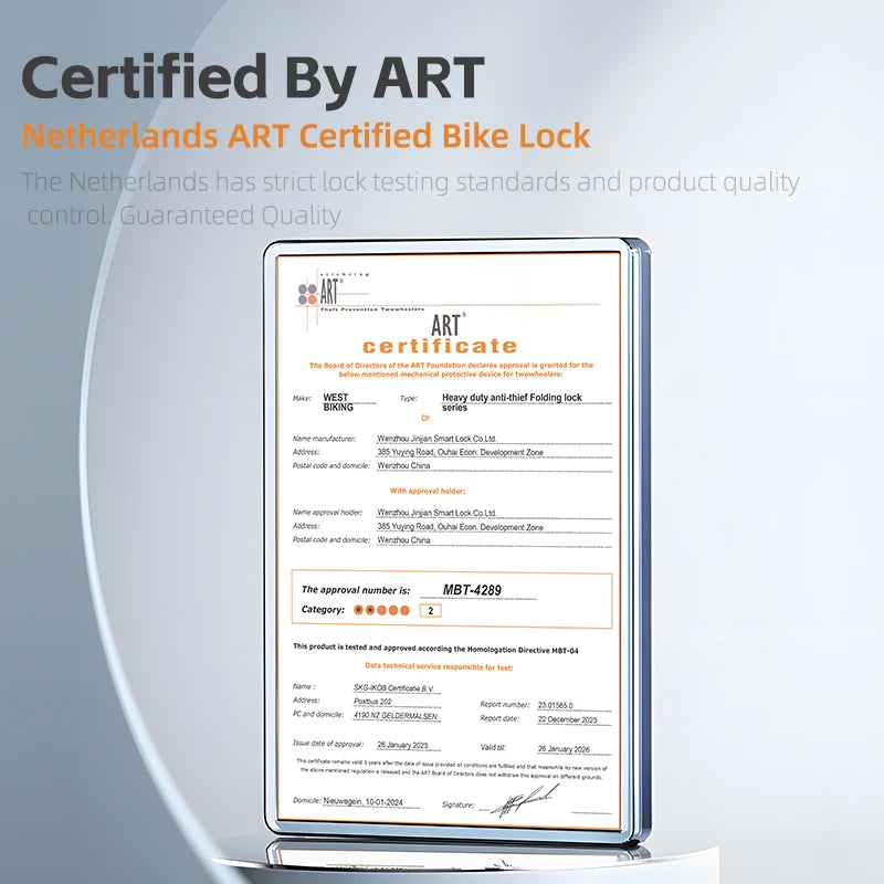   WEST BIKING Foldable Bike Lock