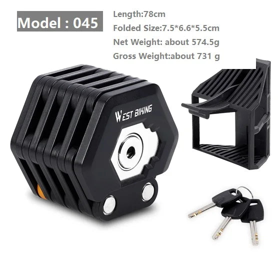   WEST BIKING Foldable Bicycle Lock