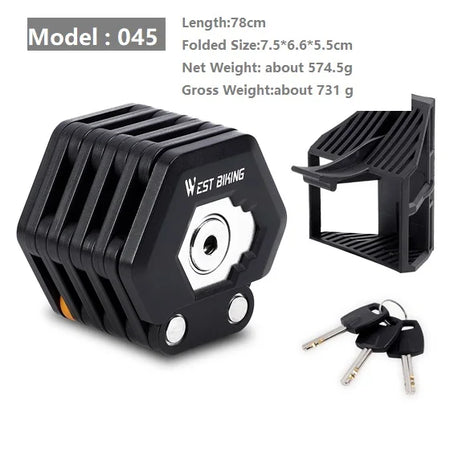   WEST BIKING Foldable Bicycle Lock