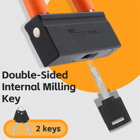   WEST BIKING Bike Chain U-Lock Set