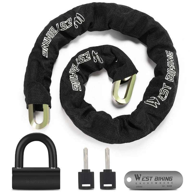   WEST BIKING Bike Chain U-Lock Set
