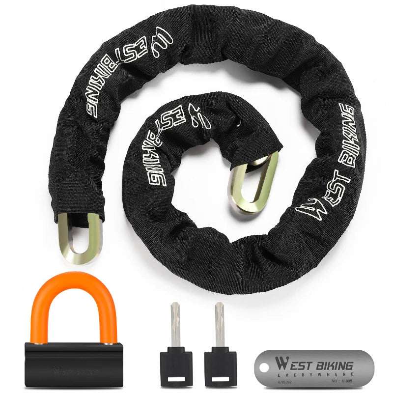   WEST BIKING Bike Chain U-Lock Set