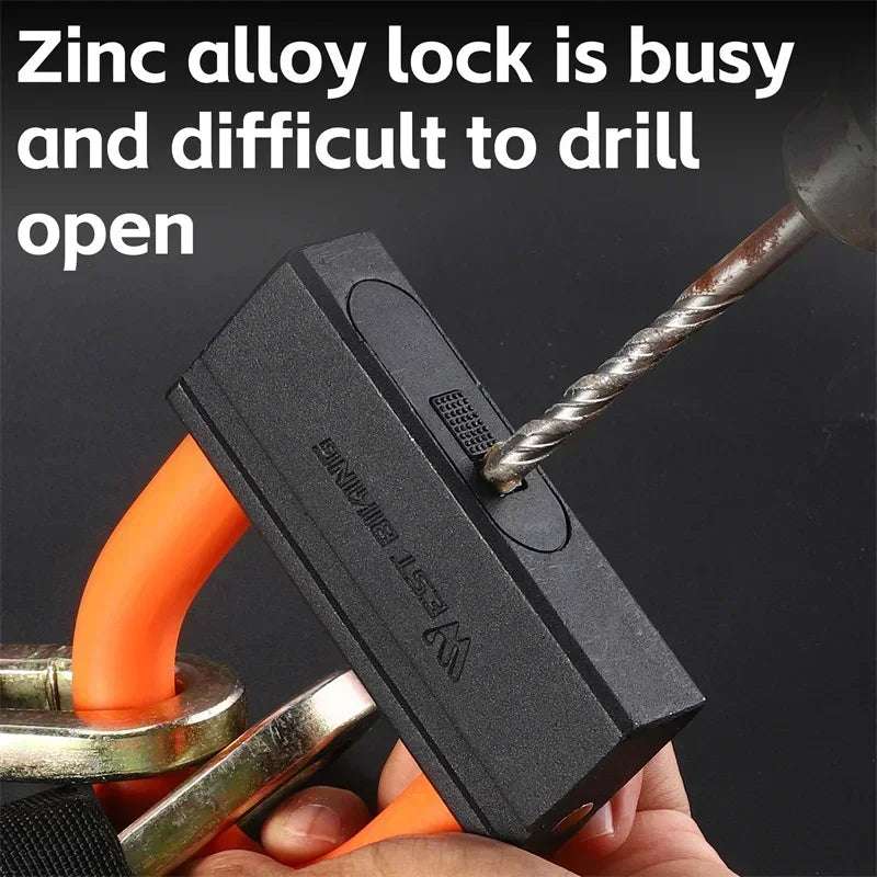   WEST BIKING Heavy Duty 4KG Chain Lock 2-in-1 U Lock