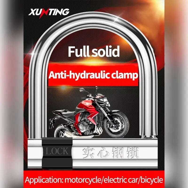   Xunting Bicycle U Lock - Anti-Theft Safety Lock for Bikes