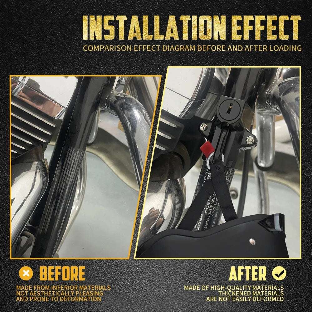   Motorcycle Helmet Lock Anti-Theft Security Lock with Keys