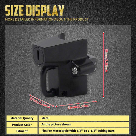   Motorcycle Helmet Lock Anti-Theft Security Lock with Keys