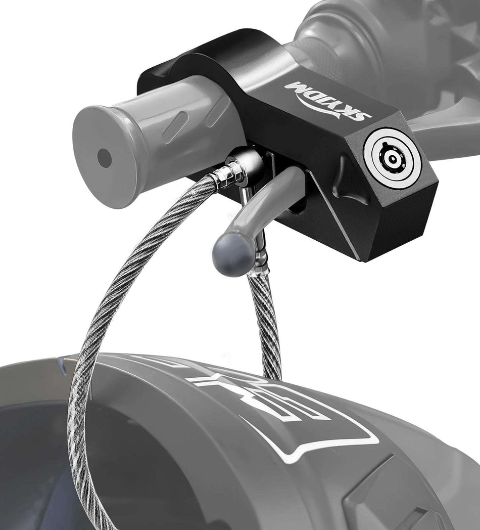   Motorcycle Handlebar and Helmet Lock Combo