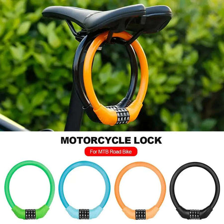   4-Digit Digital Anti-Theft Bicycle Cable Lock