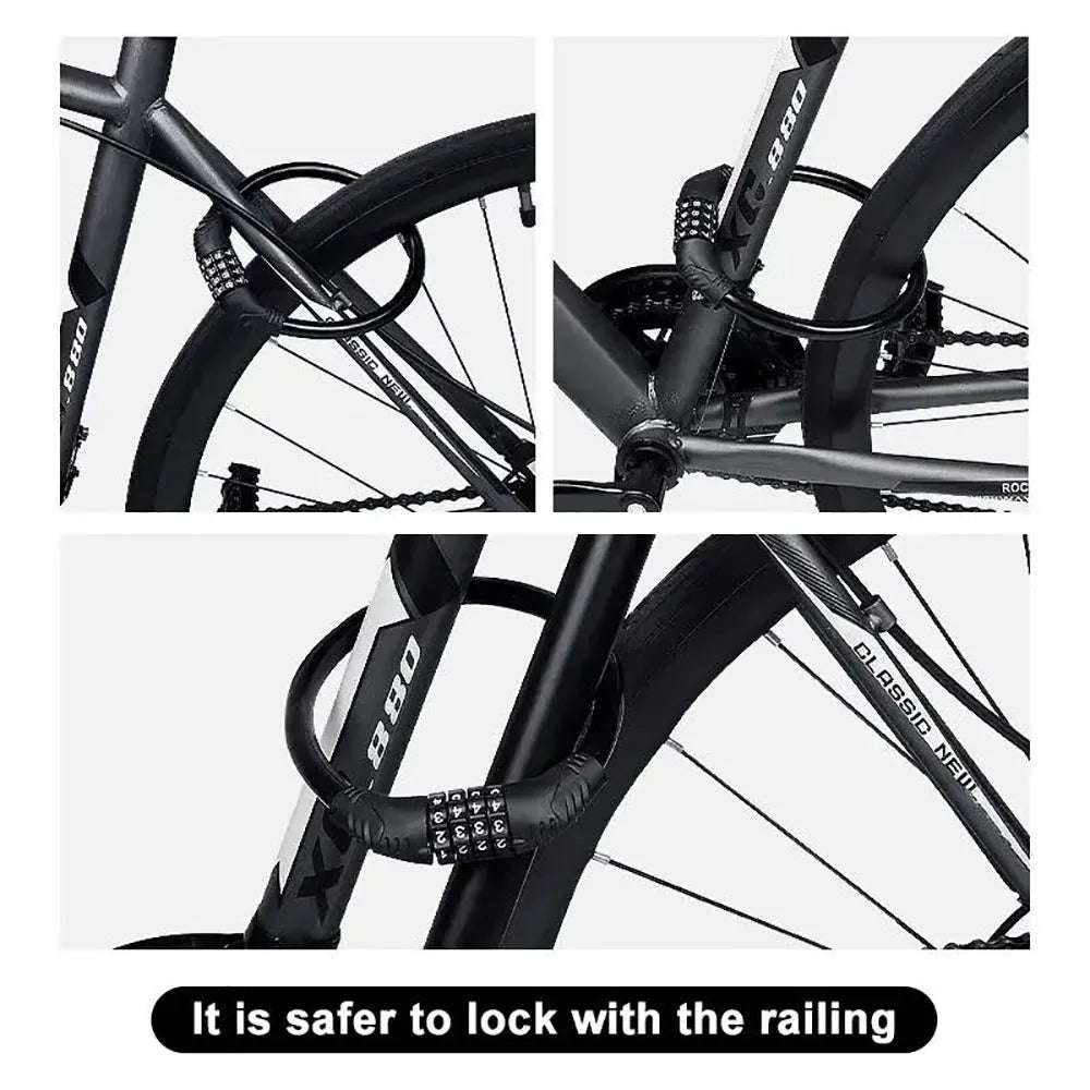   4-Digit Digital Anti-Theft Bicycle Cable Lock