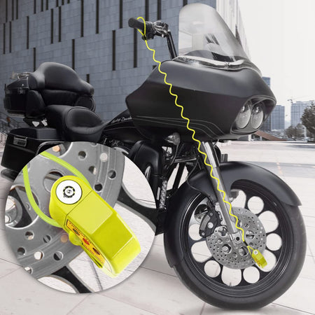   YOHOOLYO Alarm Disc Lock - Motorcycle Disc Brake Lock with Anti-Theft Alert