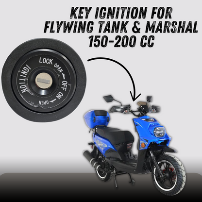 Flywing Tank & Marshal 150-200cc Key Ignition Switch with Seat Lock – Durable Replacement Set for Enhanced Security