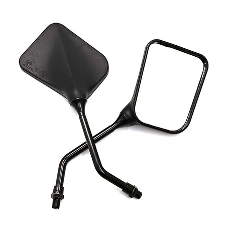   2PCS Black Square Motorcycle Mirrors