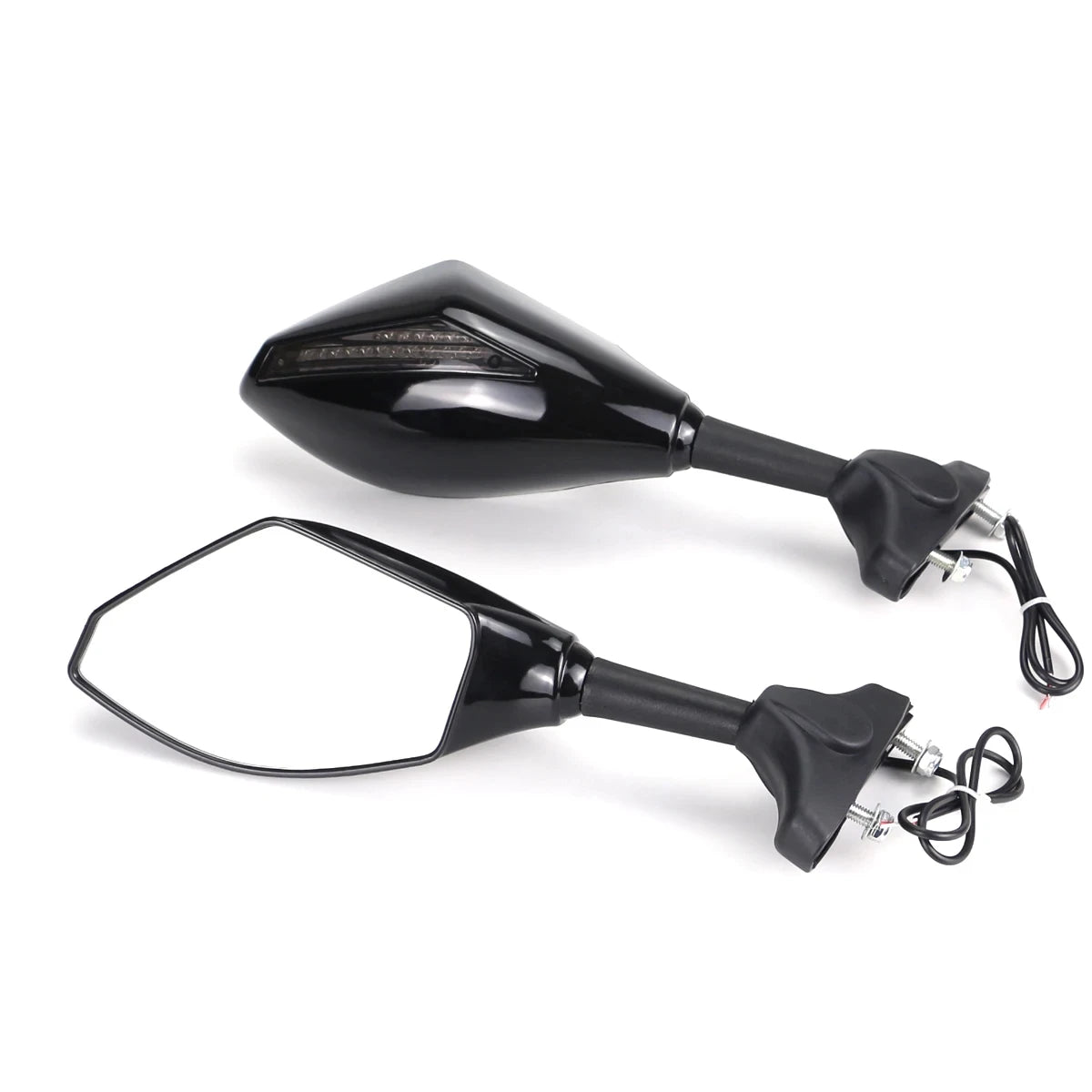  Racing Rearview Mirrors With Turn Signals LED for Suzuki Models