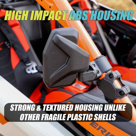   Chupacabra Offroad UTV Side Mirror Kit (2 Pack) - Compatible with 1.6" to 2" Round Roll Cage Bars