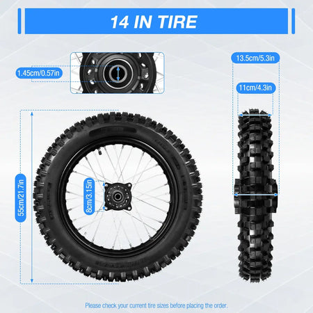 monkey bike rear tire 90/100-14