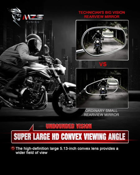 motorcycle mirrors with aluminum alloy stem