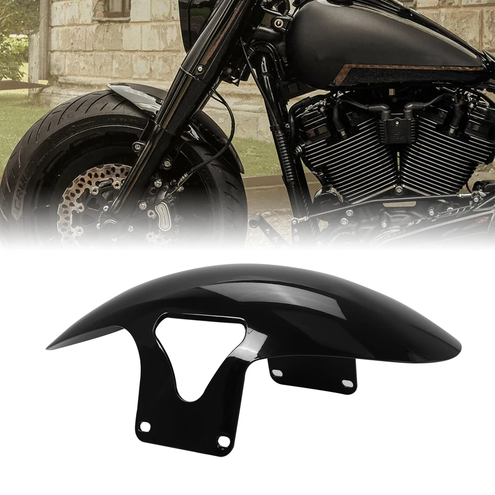   Motorcycle Gloss Black Front Fender Mudguards Cover for Harley Softail M8