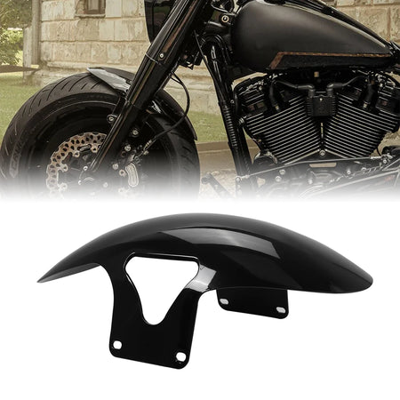   Motorcycle Gloss Black Front Fender Mudguards Cover for Harley Softail M8