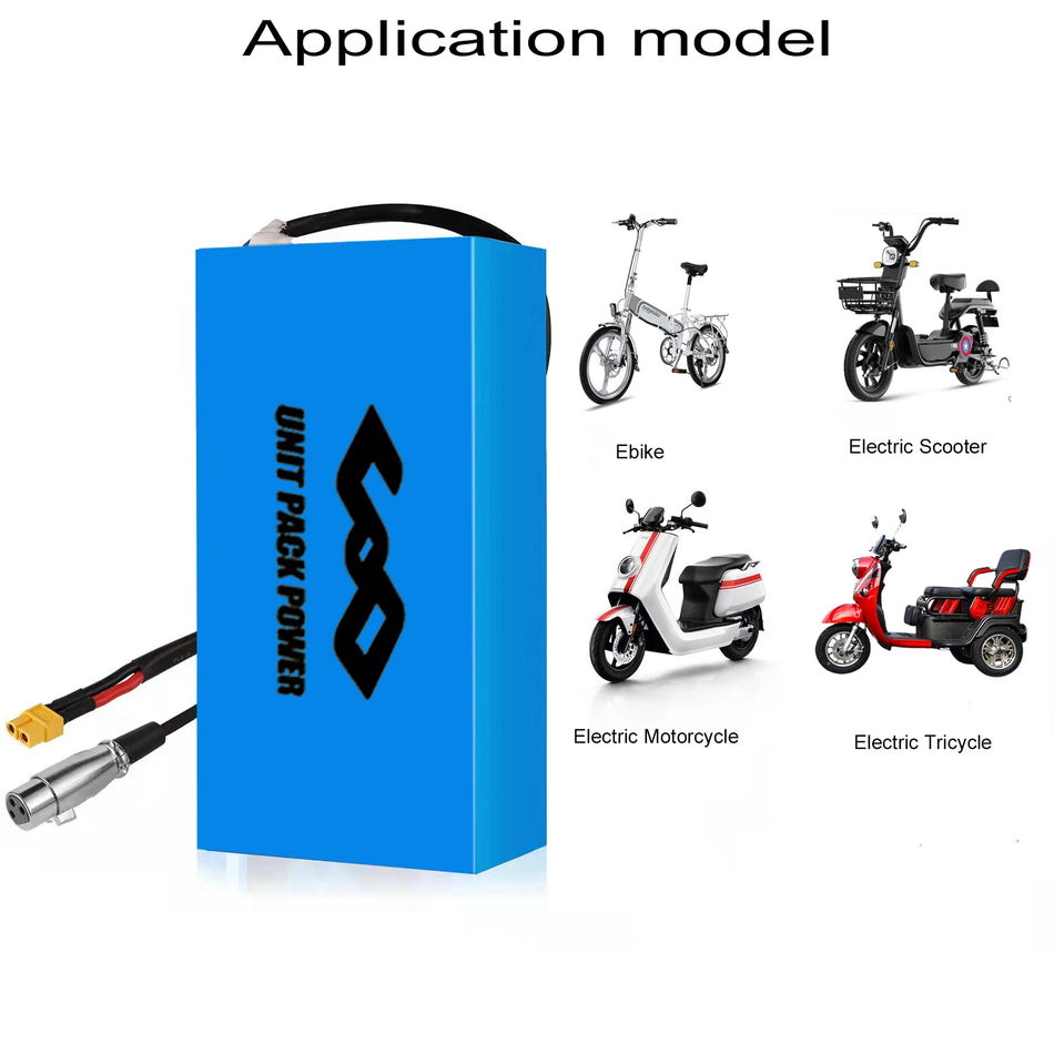 multi-voltage 36V 48V 52V 60V 72V electric vehicle battery