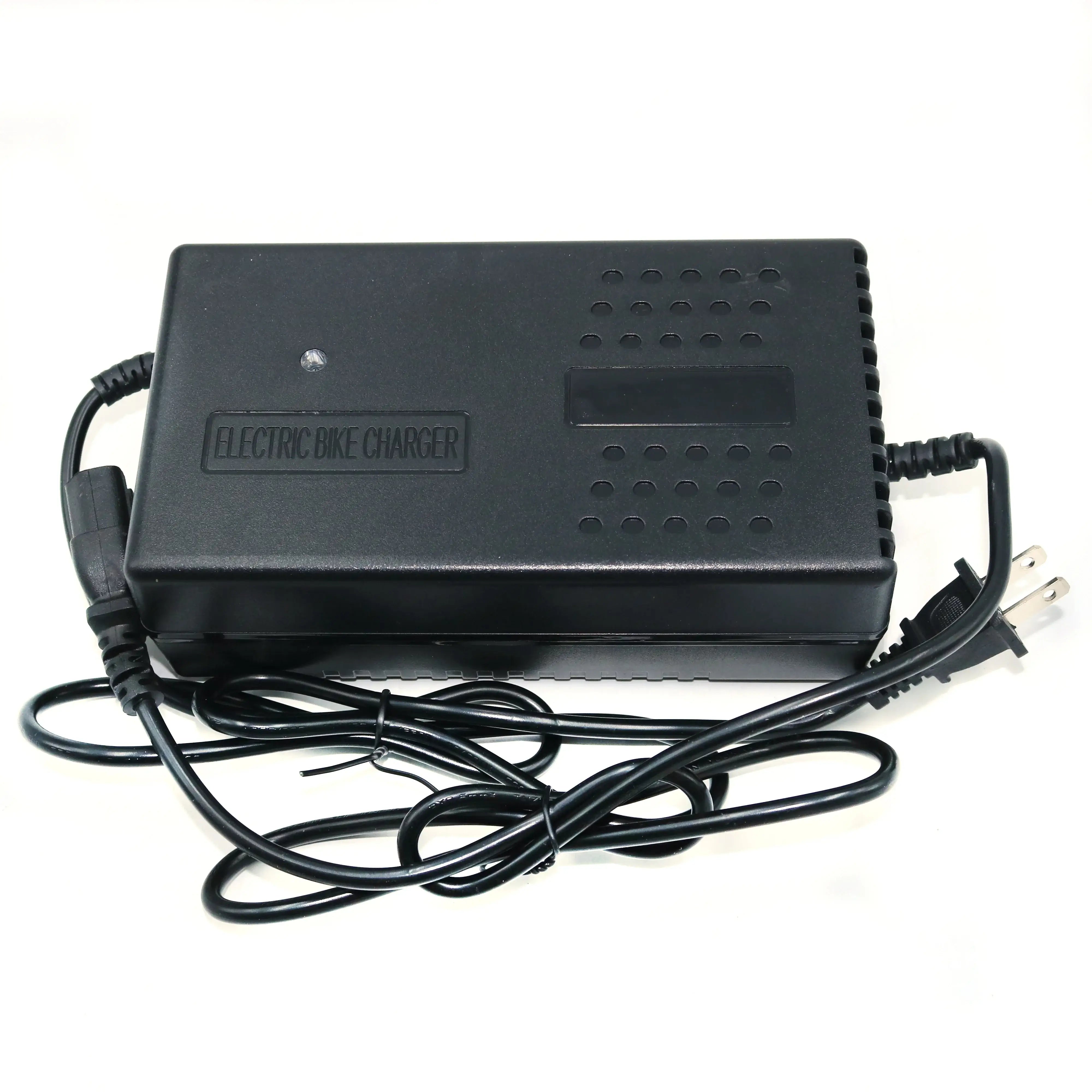 3A Lead-Acid Battery Charger 36V 48V 60V 72V for Electric Bikes & Scooters, Electric bike charger with power cord.